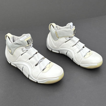 Nike Lebron 4 White / Reflective / Chrome 2006 Size 13