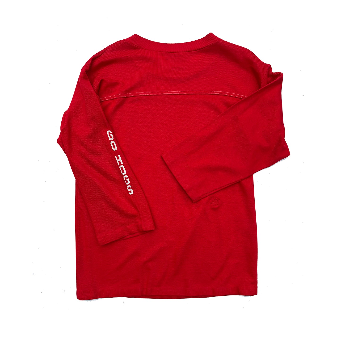 Arkansas Razorbacks 80's Raglan Sleeve Contrast Stitch Shirt "GO HOGS"