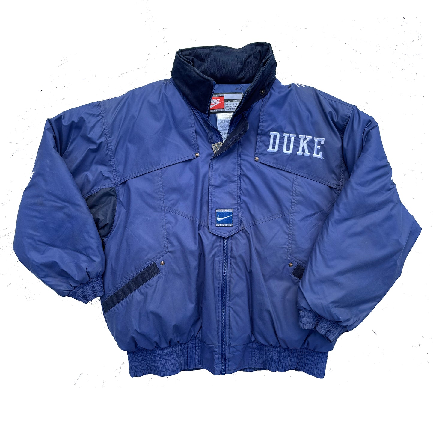 Duke Blue Devils Nike Duck Down Puffer Y2K Team Jacket Size Large