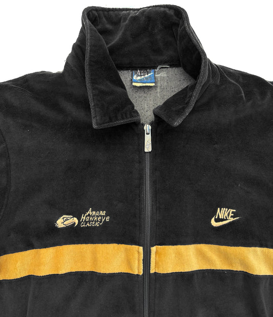 Iowa Hawkeyes Nike Blue Tag Velour 80's Warm-Up Suit