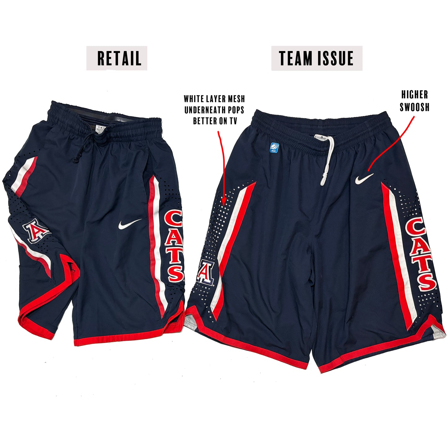 Arizona Wildcats Nike Authentic NCAA 2011 Shorts Size Small