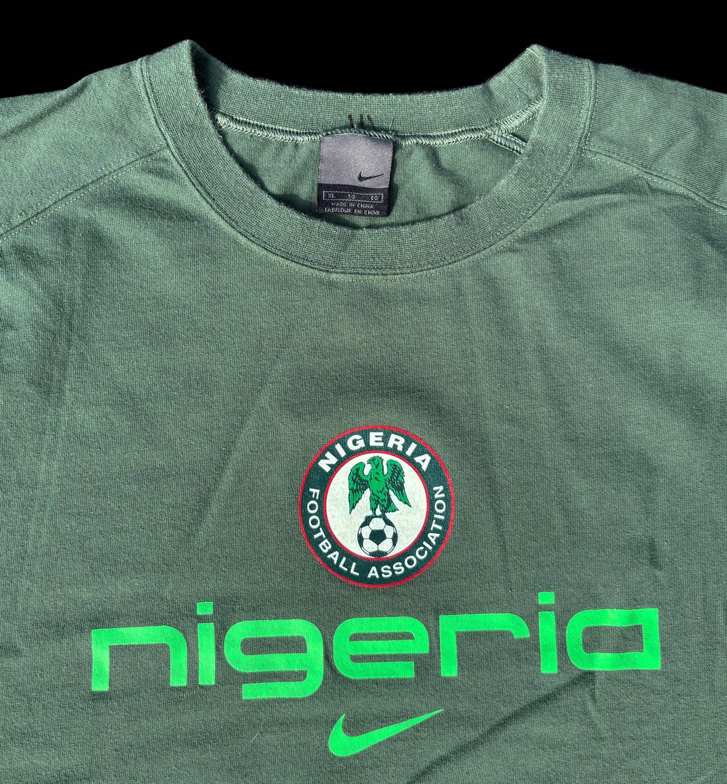 Nigeria Soccer Y2K Nike Training T-Shirt Size XL