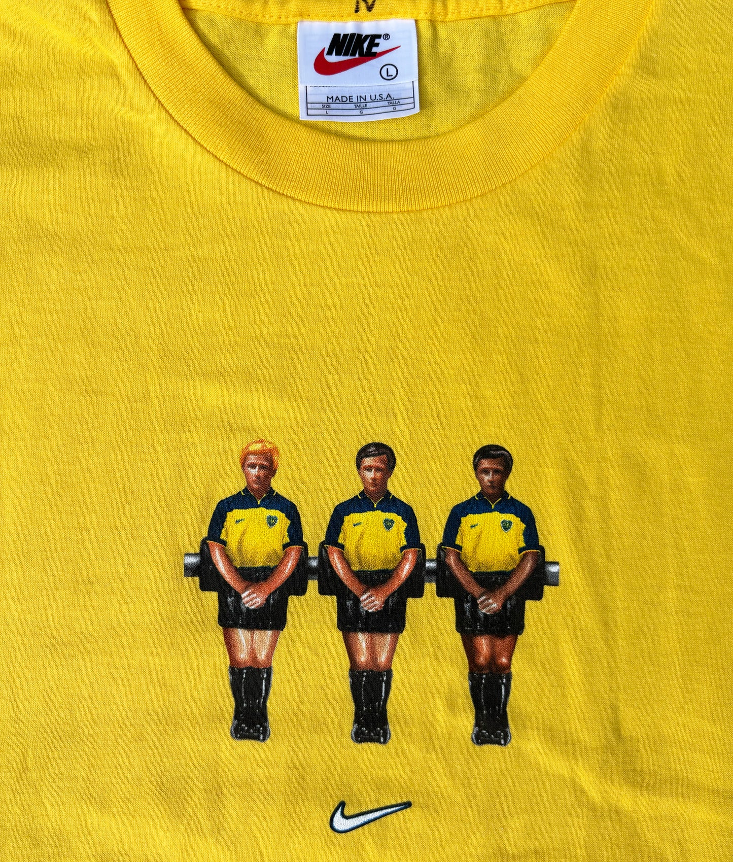 Boca Juniors 90s Nike Foosball T-shirt, Made in USA