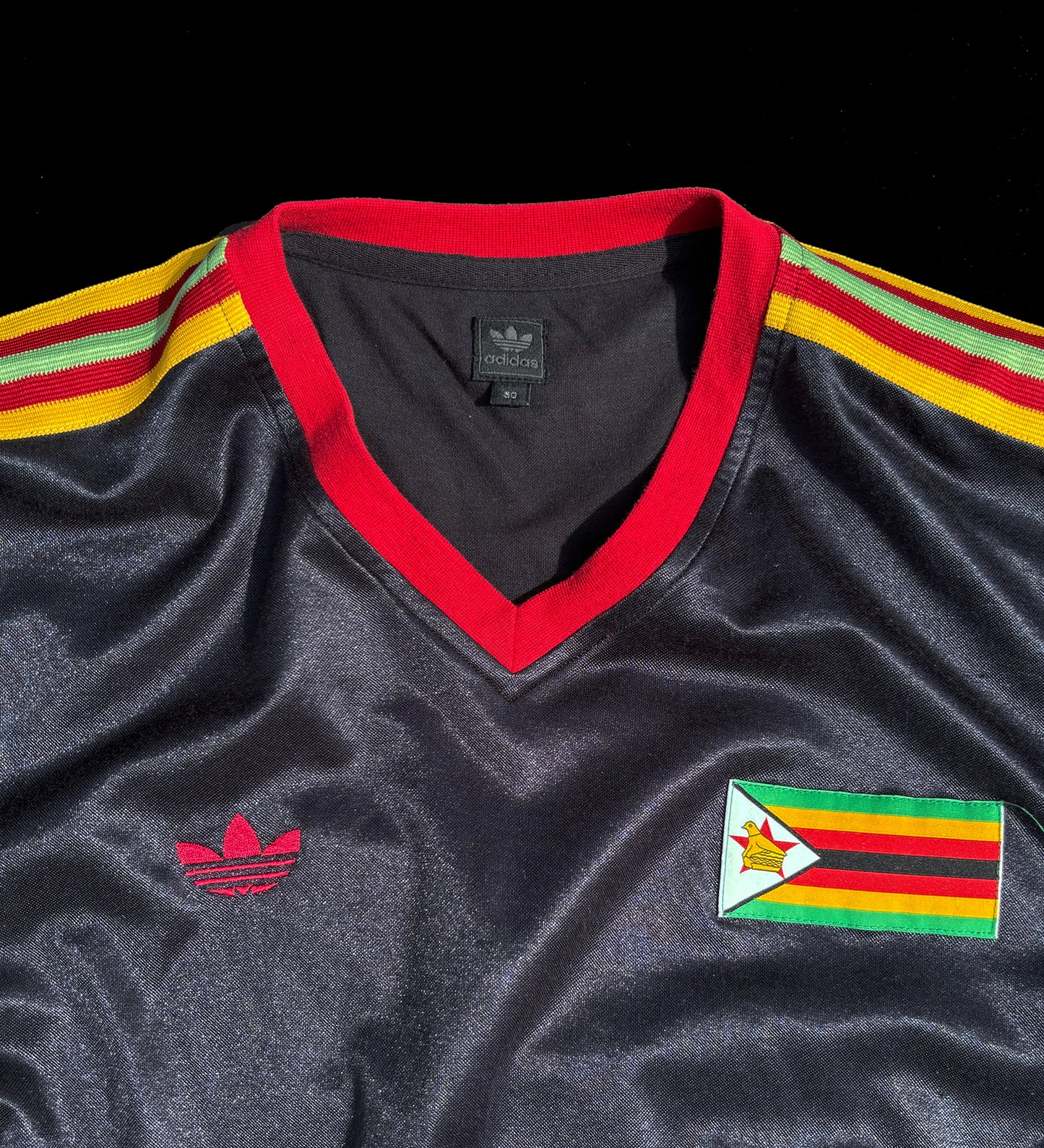 Zimbabwe Adidas Throwback Soccer Trefoil Jersey