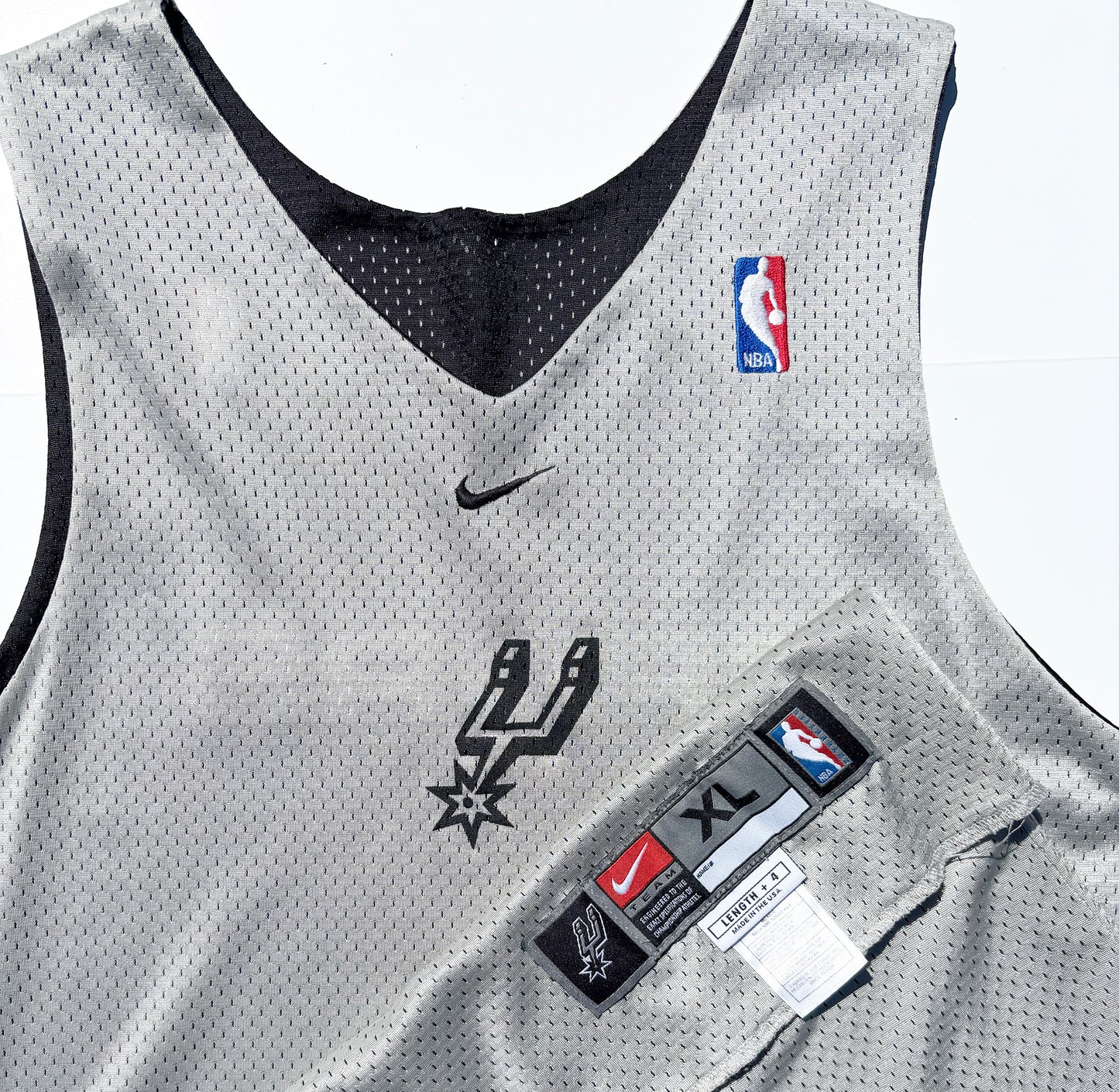 San Antonio Spurs Early 2000's Game Issued Reversible Nike Practice Jersey Size XL