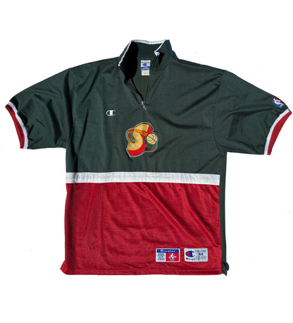 Seattle Supersonics Champion Authentic Game Shooting Shirt 44