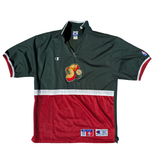 Seattle Supersonics Champion Authentic Game Shooting Shirt 44