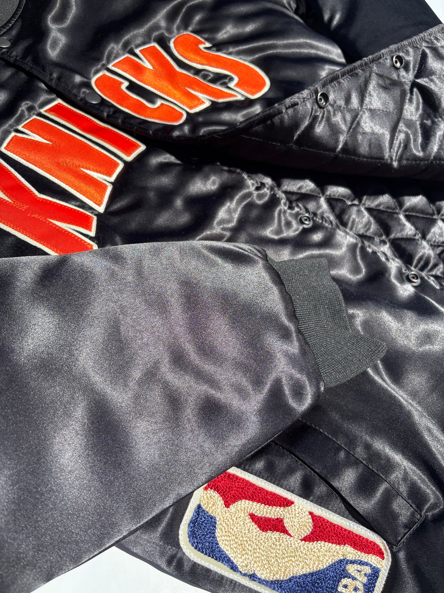 1/1 New York Knicks Quilt Lined Satin Coaches Jacket NEW