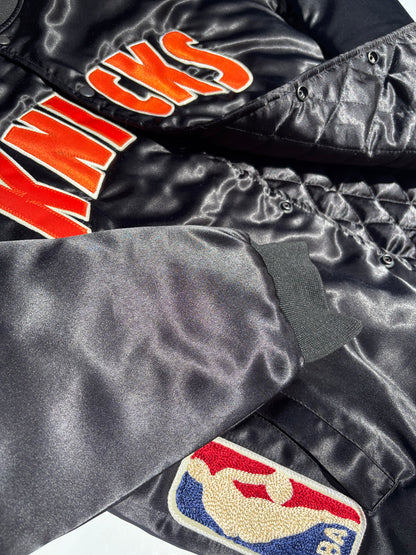 1/1 New York Knicks Quilt Lined Satin Coaches Jacket NEW