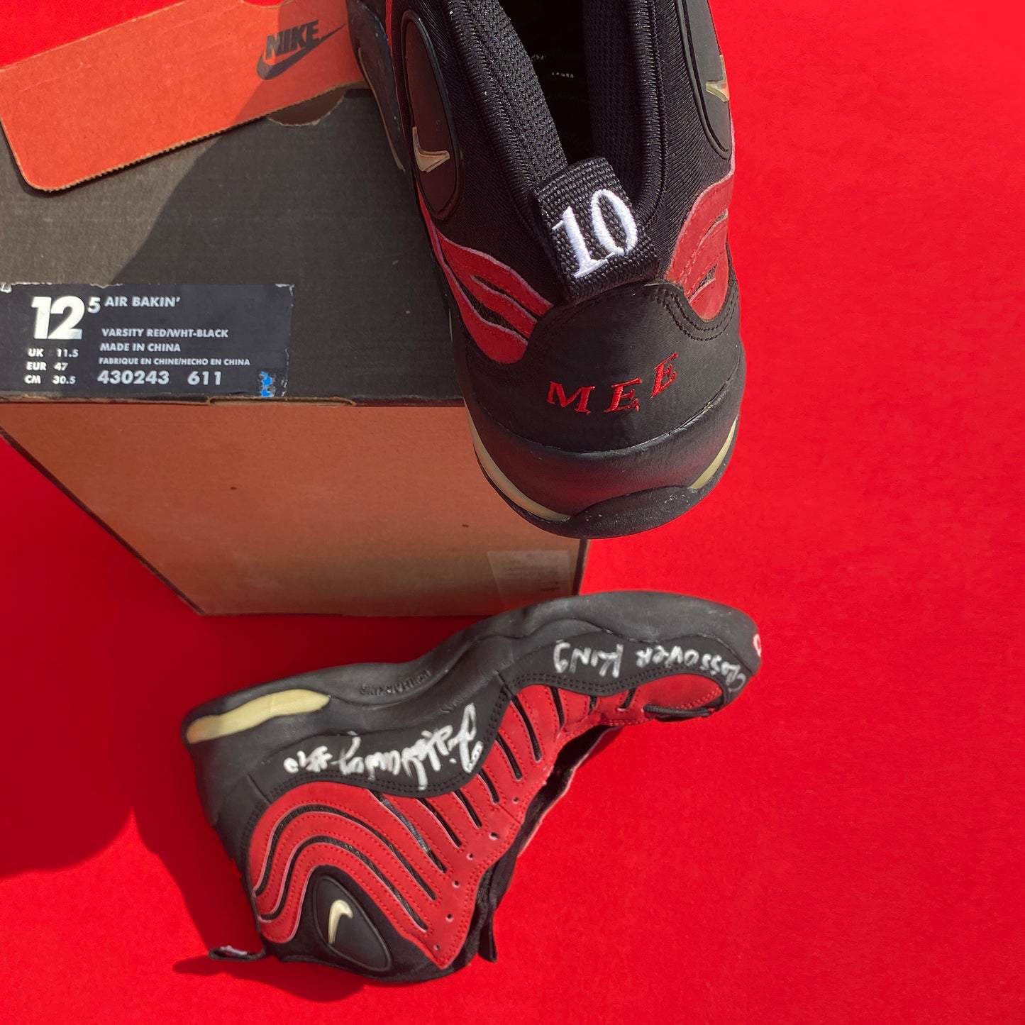Nike Air Bakin OG 1997 Tim Hardaway PE Signed Size 12.5