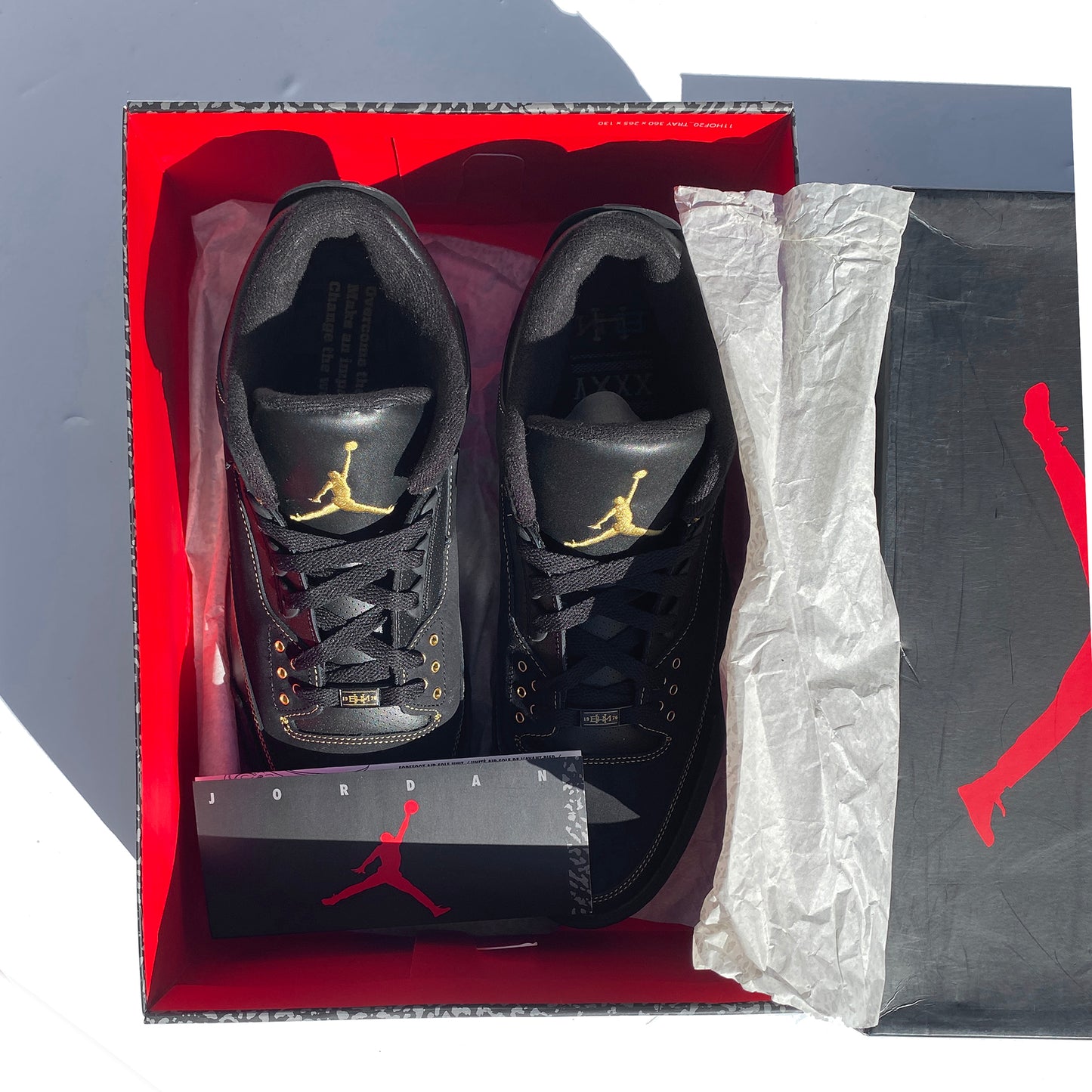 Nike Air Jordan 3 III BHM Black Gold NEW Size 13 Sample