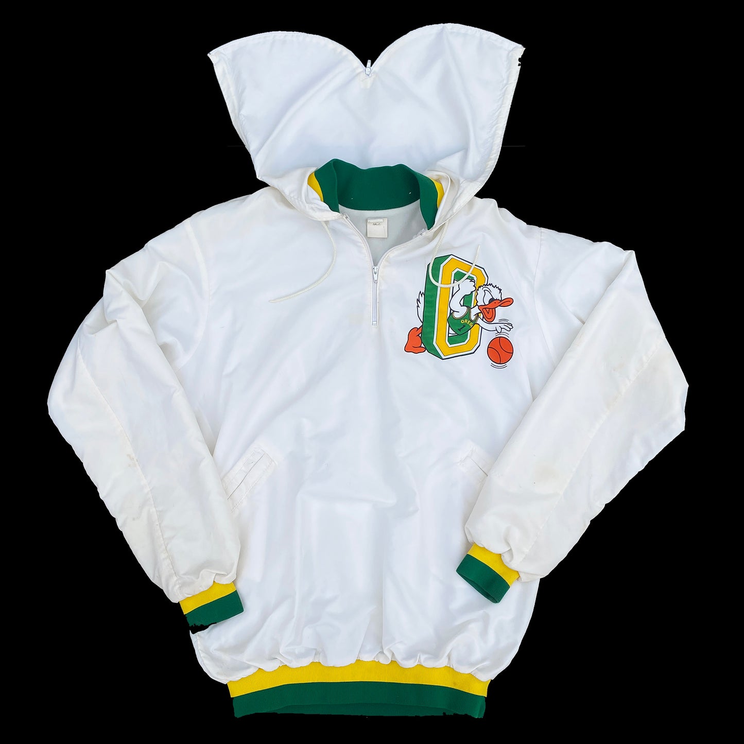 University Oregon UO Ducks Authentic 80s/90s Basketball Warm Up Jacket
