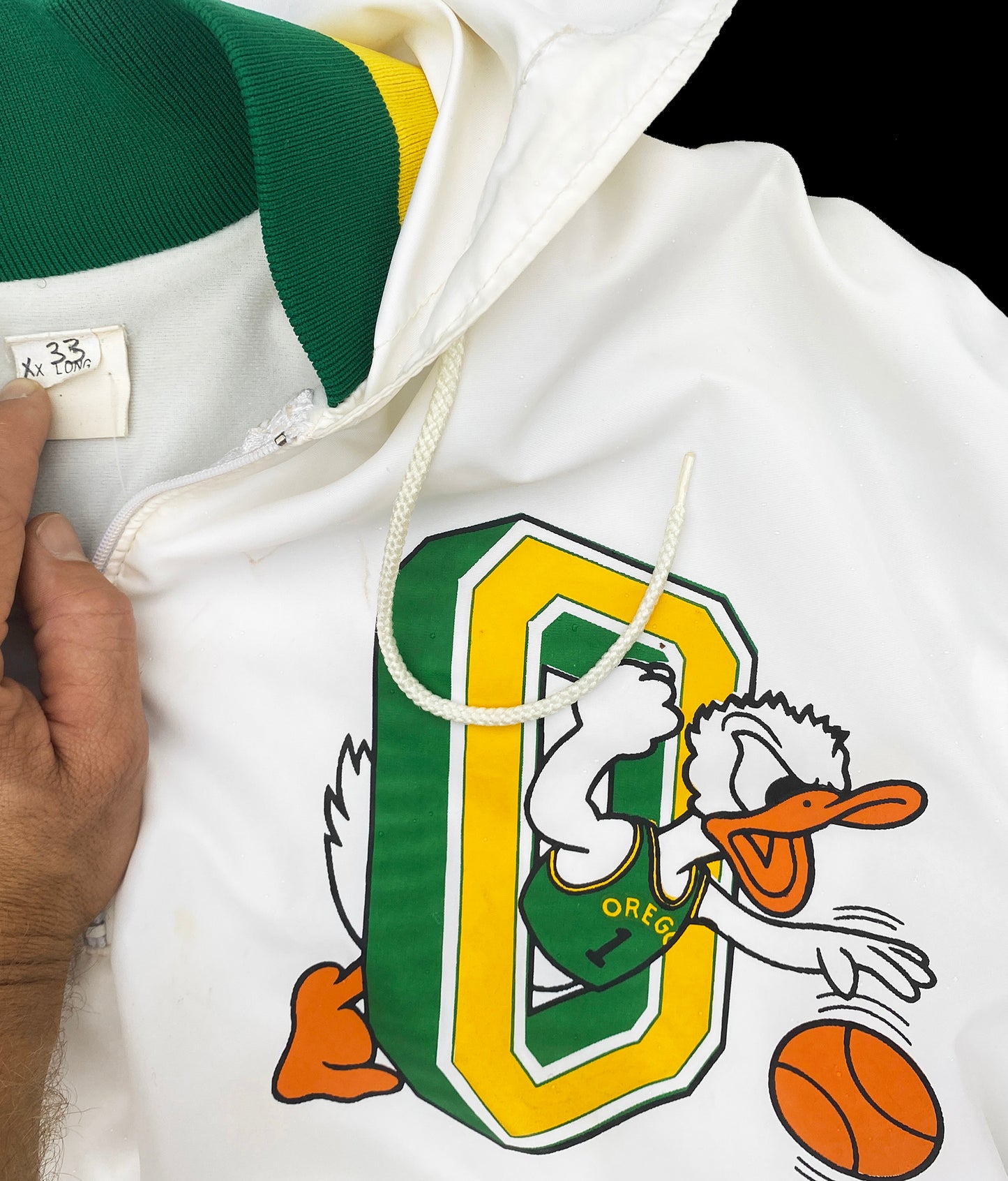 University Oregon UO Ducks Authentic 80s/90s Basketball Warm Up Jacket