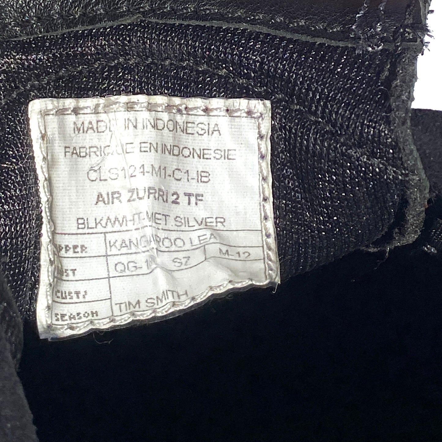 Nike Air Zurri 2 TF Kangaroo Leather 1996 Sample Shoes Size 12