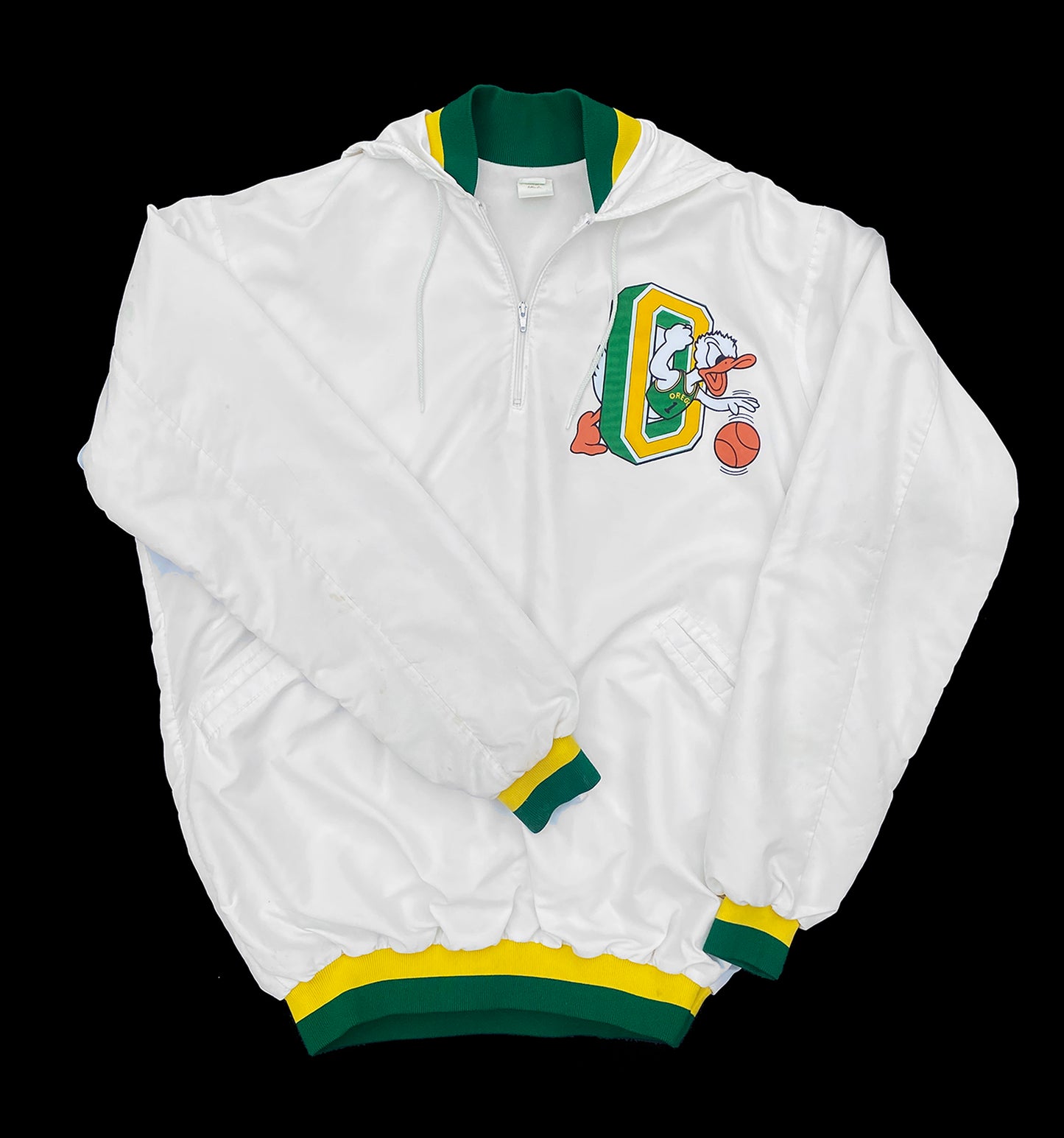 University Oregon UO Ducks Authentic 80s/90s Basketball Warm Up Jacket