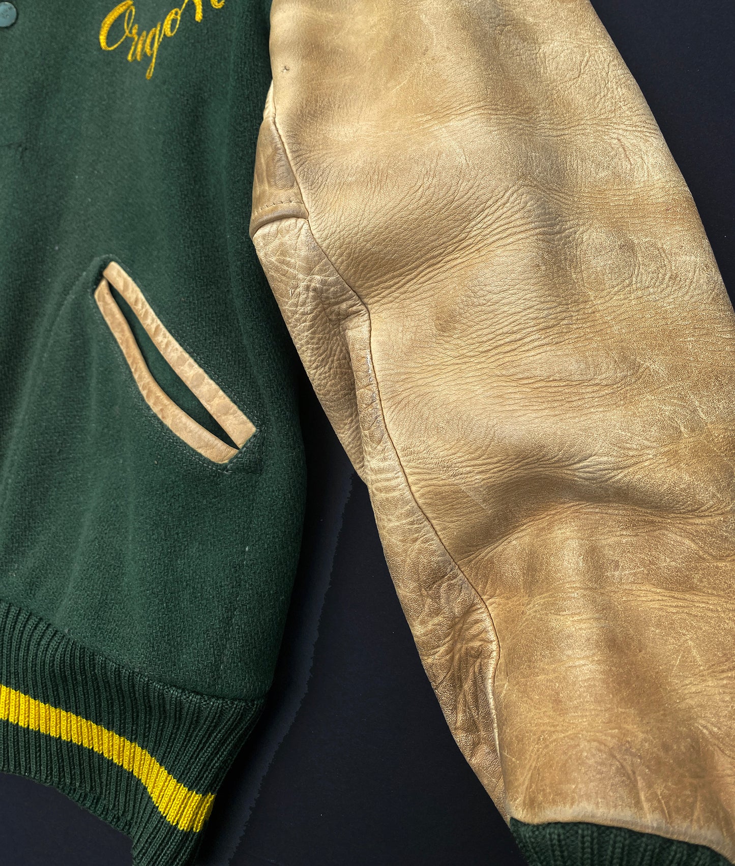 University Oregon UO Ducks 1950s Authentic Letterman Jacket HL Whiting USA