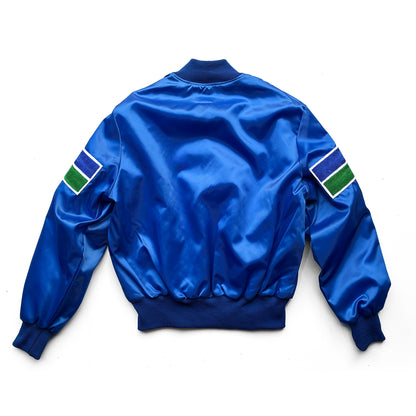 1/1 Seattle Seahawks Oversized Logos Chainstitched Satin Coaches Jacket NEW