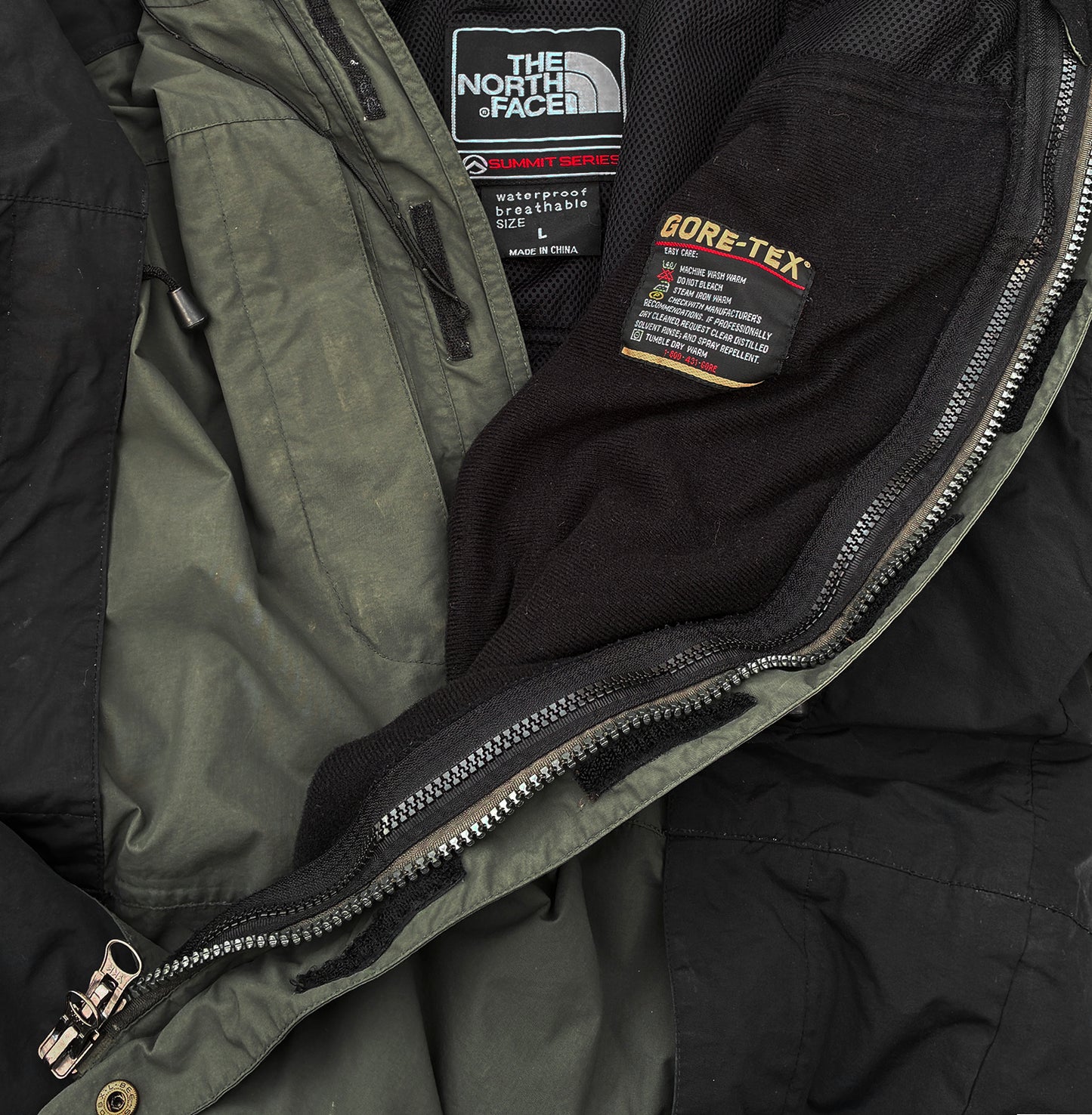North Face Gore Tex XCR 90's Summit Series Jacket + Fleece Size Large