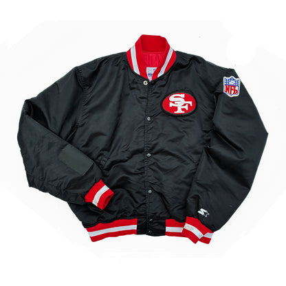 San Francisco 49ers Starter 90's Coaches Satin Jacket XL