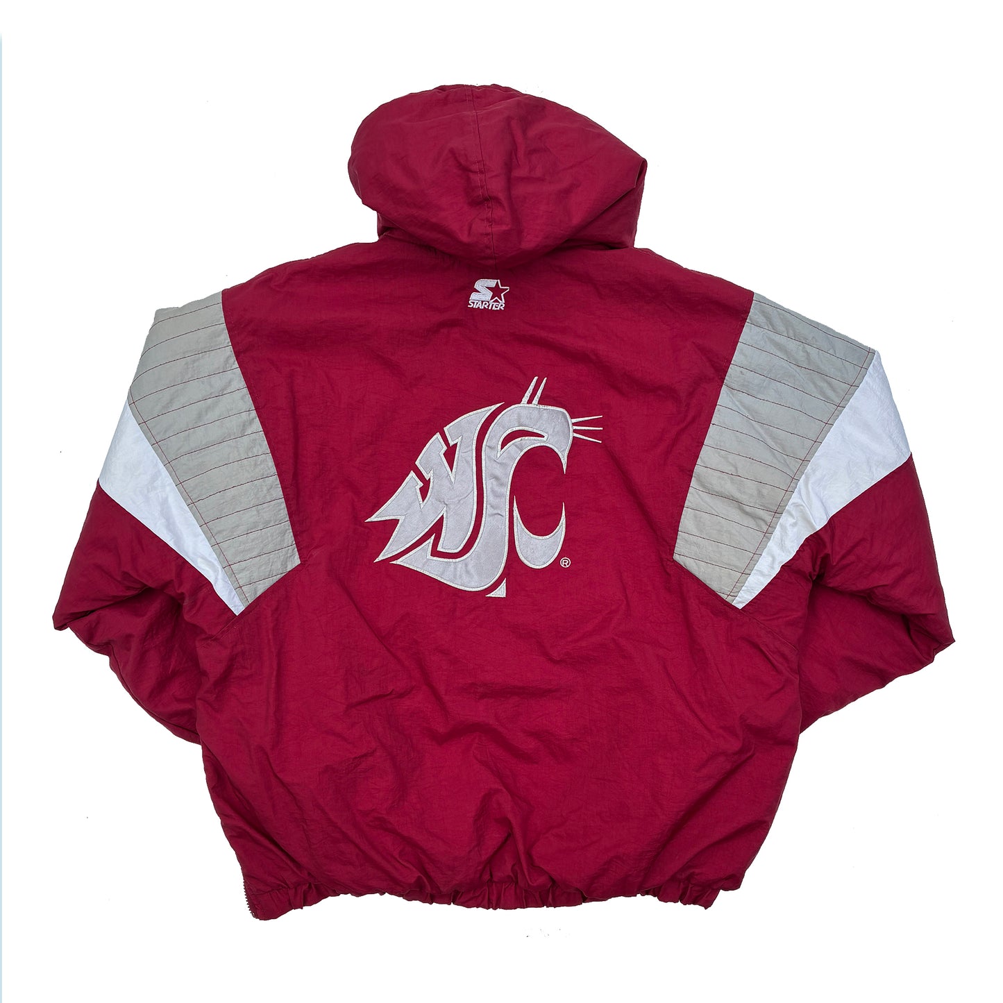 Washington State Cougars WSU Starter Puffer Pullover 90's Jacket