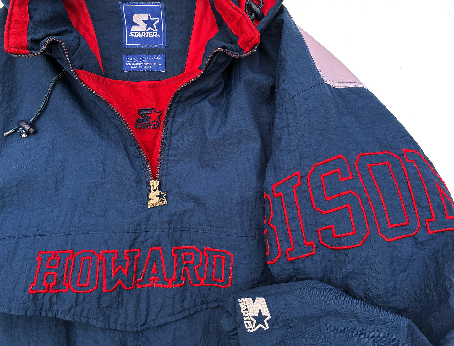 Howard University Bisons 90's Starter Puffer Pullover Jacket