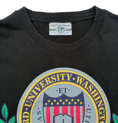 Howard University Color Block Boxy Cut Crew Sweatshirt