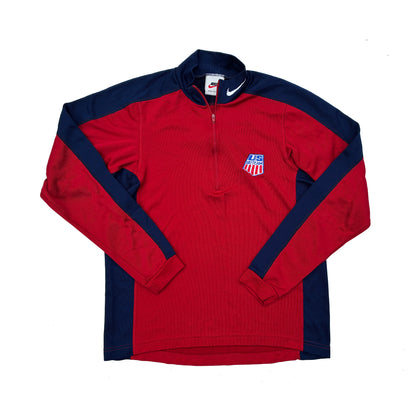 Nike USA Ski Team 1998 Olympics Quarter Zip Warm Up Shirt