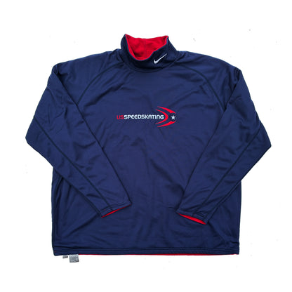 Nike USA Speed Skating Reversible Mock Neck Fleece Warm-up