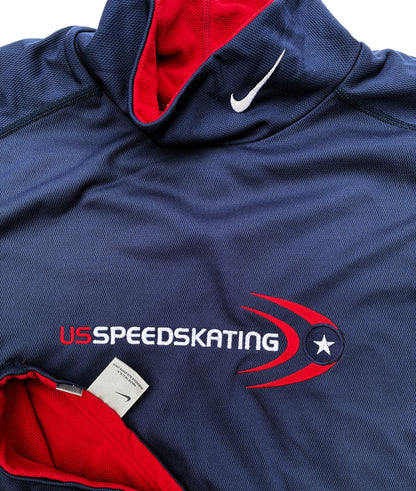 Nike USA Speed Skating Reversible Mock Neck Fleece Warm-up