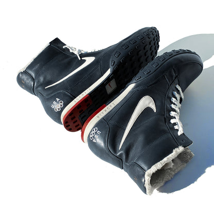 Nike USA Winter Olympics Leather & Fur Zoom Waffle Boot Sample 11.5